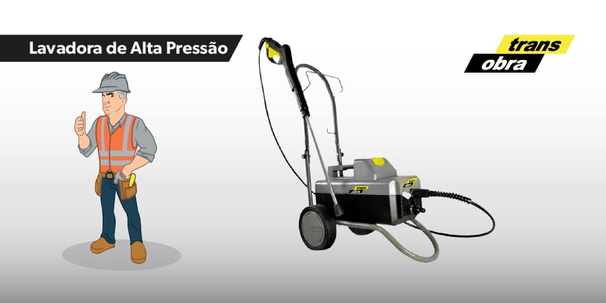 Equipamento Lavadora de Alta Pressão da Trans Obra em ação.