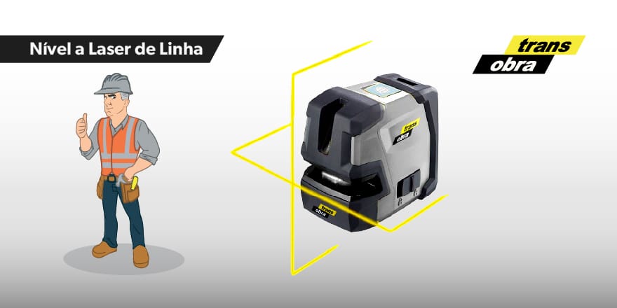 Equipamento Nível a Laser de Linha da Trans Obra em ação.