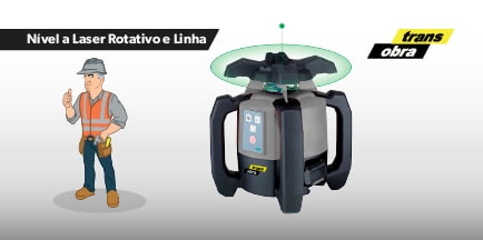 Locação de Nivel a Laser Rotativo e Linha